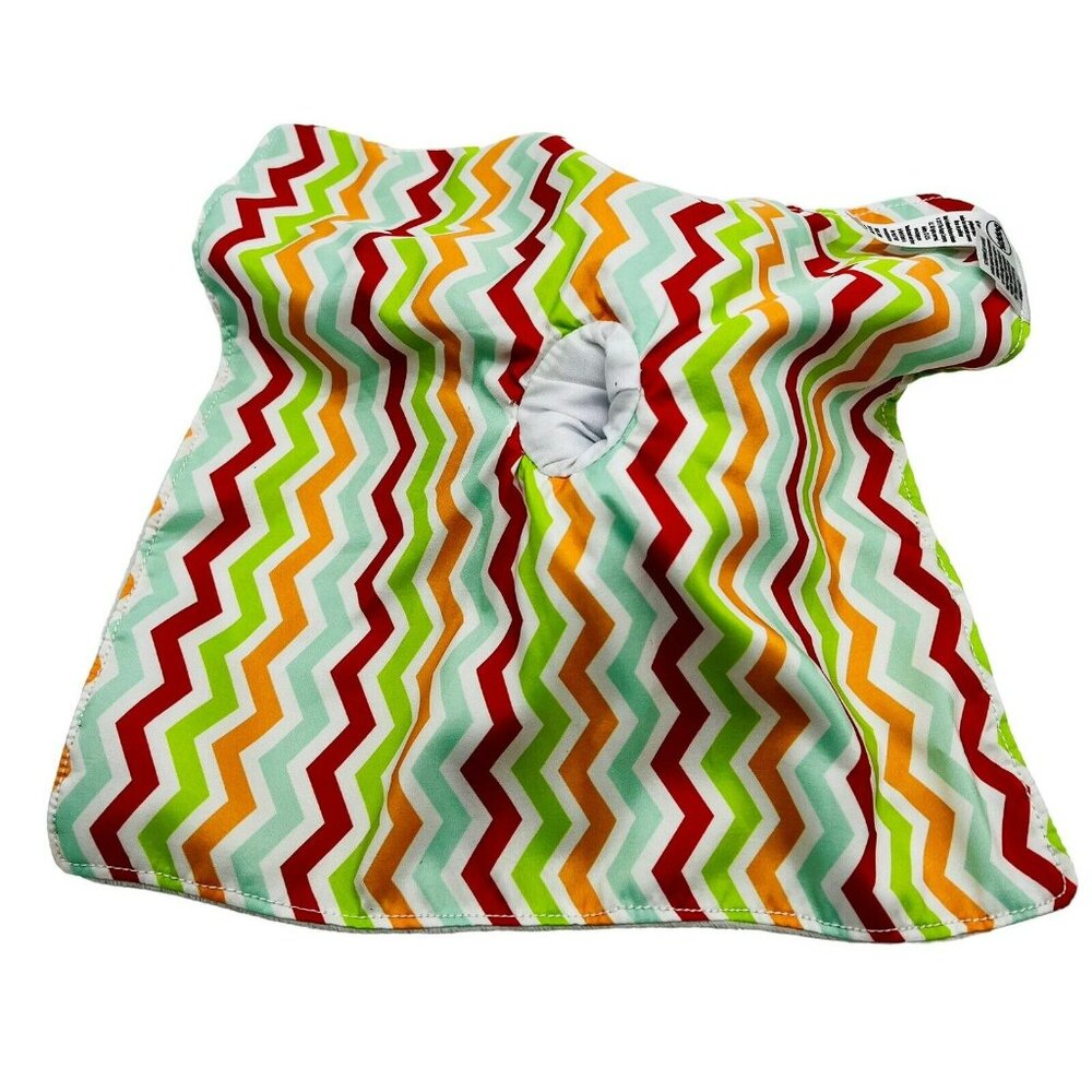 Boppy Baby Elephant Gray Lovey Plush Puppet Chevron Striped Green Red‎ 11X11 - Picture 7 of 11